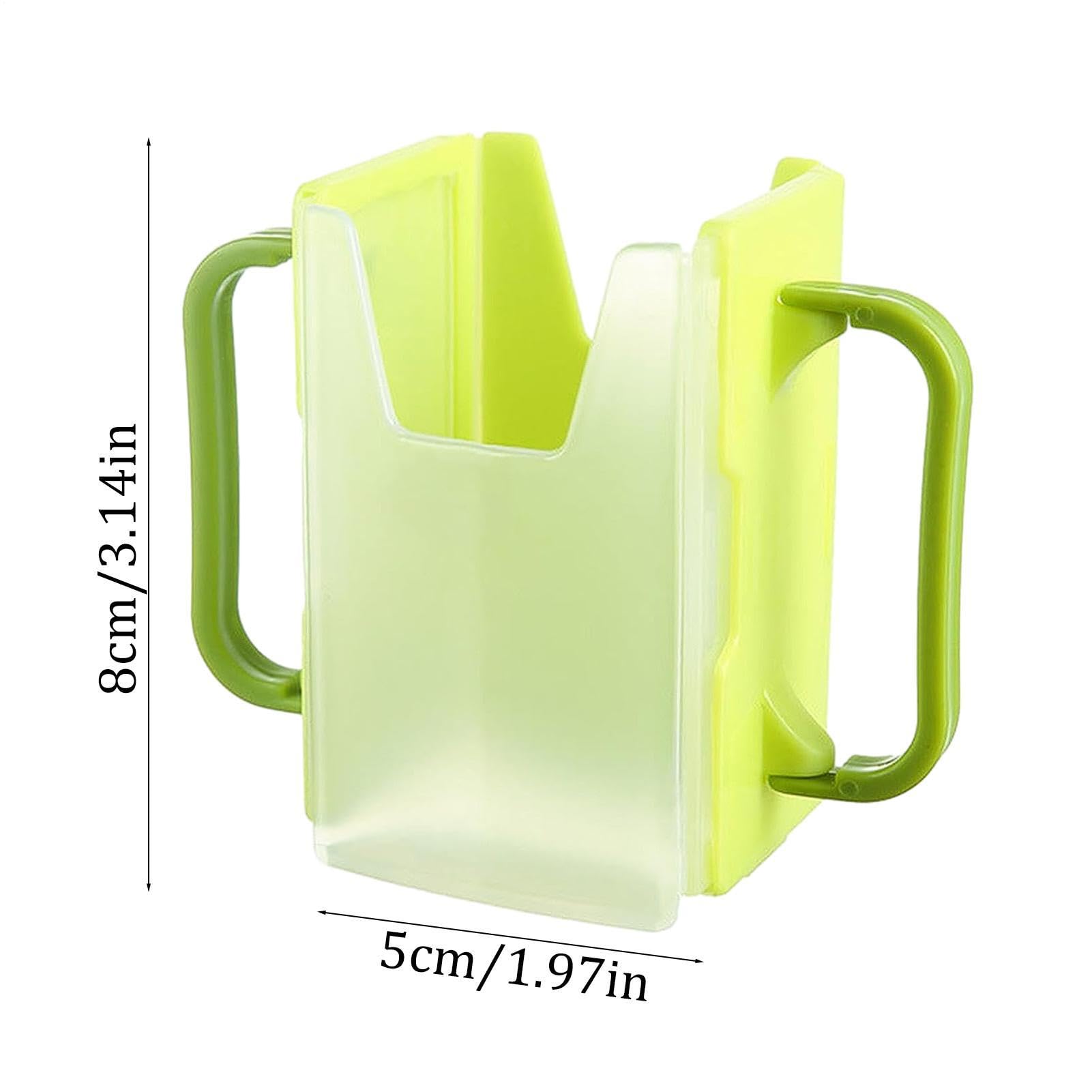 Milk Carton Holder with Handle 8x5cm Reusable Juice Box Holder No Squeeze Adjustable Food Pouch and Milk Box Rack for Kids No Spill