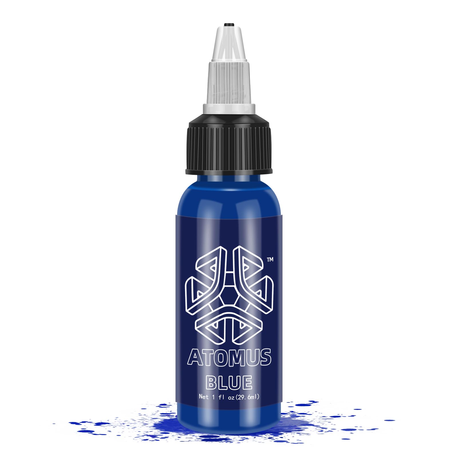 ATOMUS Tattoo Ink 1oz 30ml Tattoo Supply Pigment Natural Plant Tattoo Ink Pigment Permanent Makeup Tattoos Pigment (Blue)