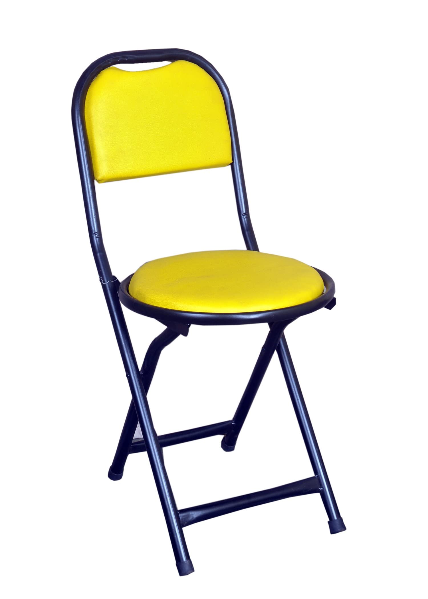 FURNIMAX Heavy Duty Steel Folding Round Stool Chair with Foot Rest for Home & Kitchen Namaz Study Computer Balcony Office Restaurant Cafe Outdoor Chair, for All Age. (Yellow) (B0C6N293V5) Amazon Price History, Amazon Price Tracker