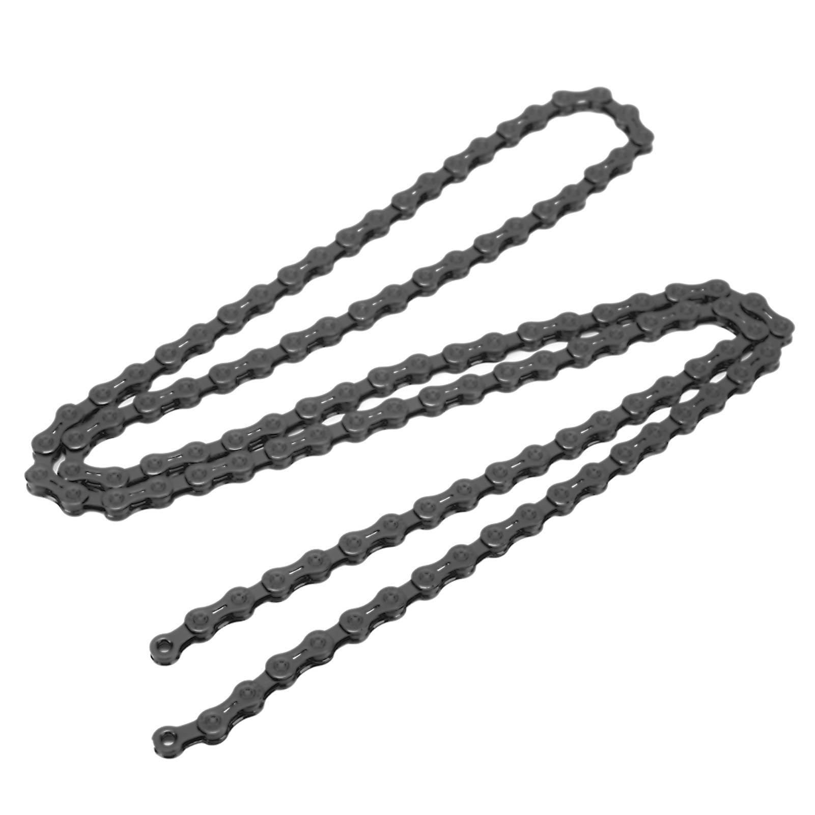 Robuste 11-Gang-Fahrradkette mit Schnallen für Einfache Installation an Mountainbikes und Rennrädern, Leichte Stahlkonstruktion, Schwarz