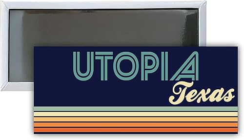 Miniatura 1 de Utopia Texas Souvenir 4.75x2-Inch Rectangle Fridge Magnet Retro Design