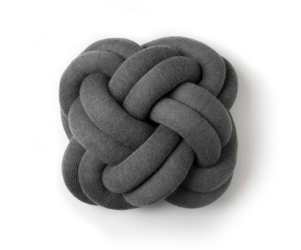 Design House Stockholm Knot Kissen, grau waschbar bei 30°C LxBxH 30x30x15cm