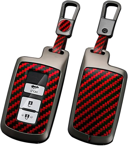 Miniatura 10 de ontto Cubierta de metal para llave de coche con llavero para Toyota Camry Prius c Avalon Corolla Tacoma, Negro -