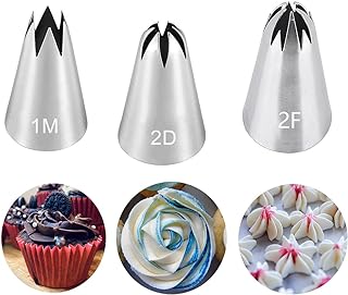 Large Piping Nozzle Tip for Cake Decorating,3 Pcs Icing Piping Tips Cake Piping Nozzles Tips Kit for Baking DIY Cookie Cre...