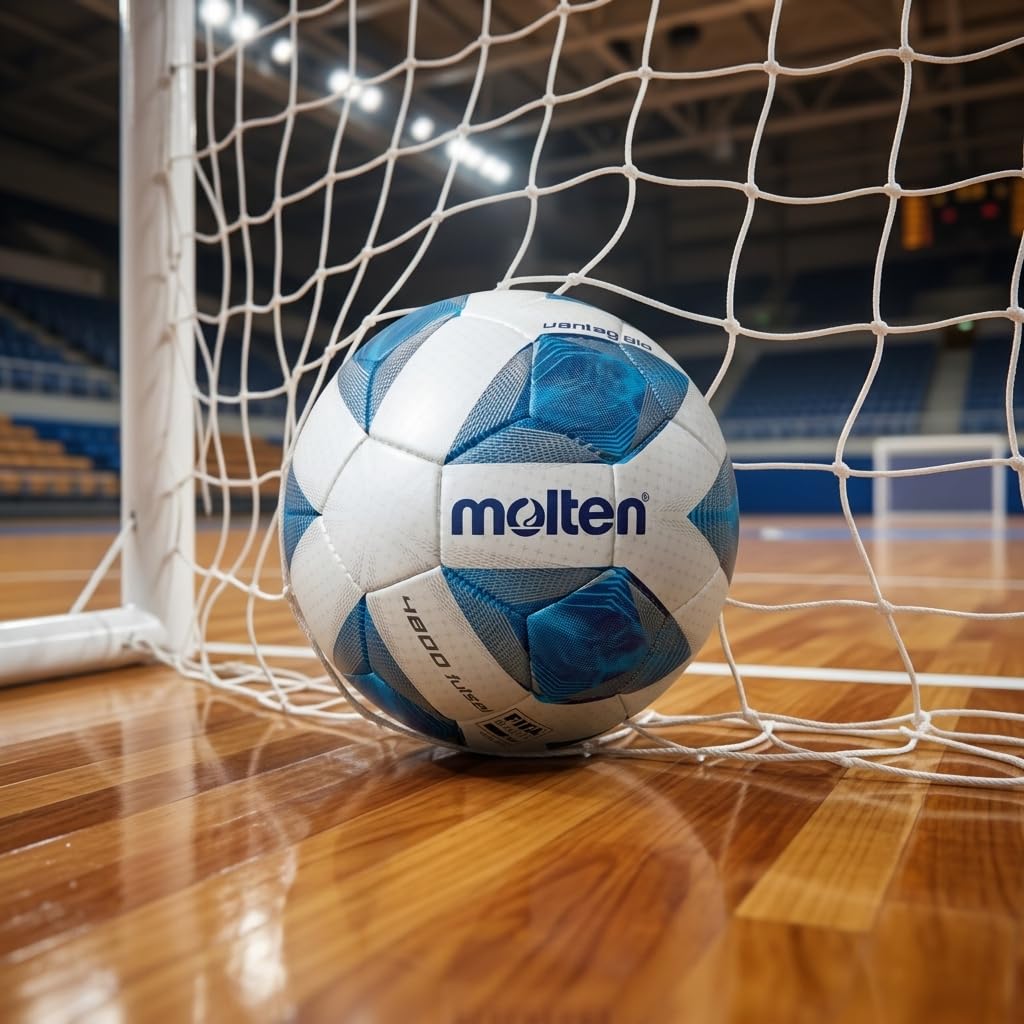 Molten F9A4800 Palloni da Futsal White/Blue/Silver 4