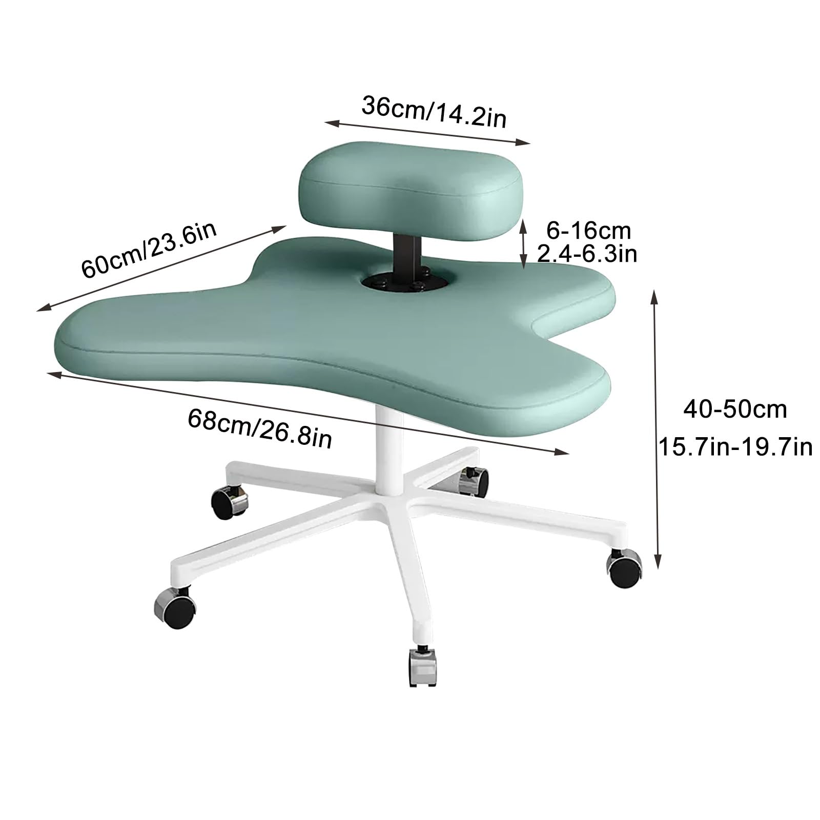PYY Cross Legged Office Chair - Meditation Chair With Wheels & Adjustable Height
