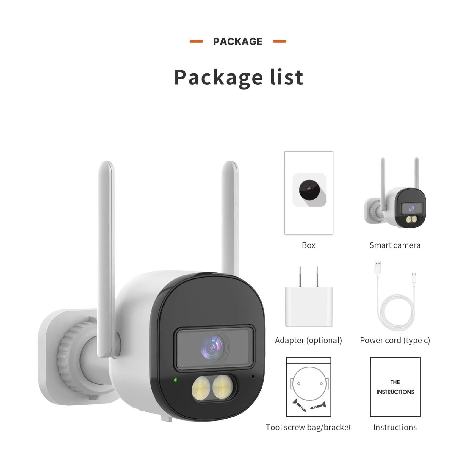 Caméra De Surveillance De Sécurité IP Intelligente Extérieure WiFi PTZ 5MP