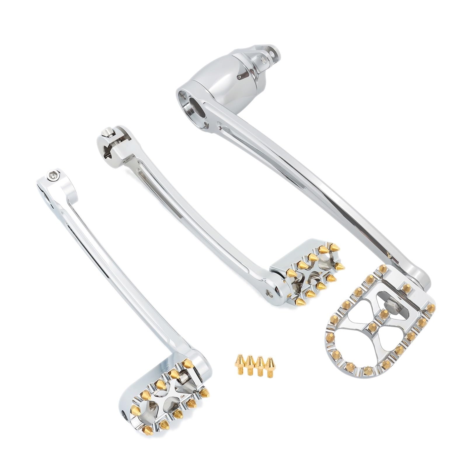 Syc27qp Chrome Set Shift Pedal Lever Motorcycle Motorcycle Brake Arm Kit Shift Lever Shifter Pegs For Touring Street Electra Glide For Road King Flhr Flhx 2014-2020