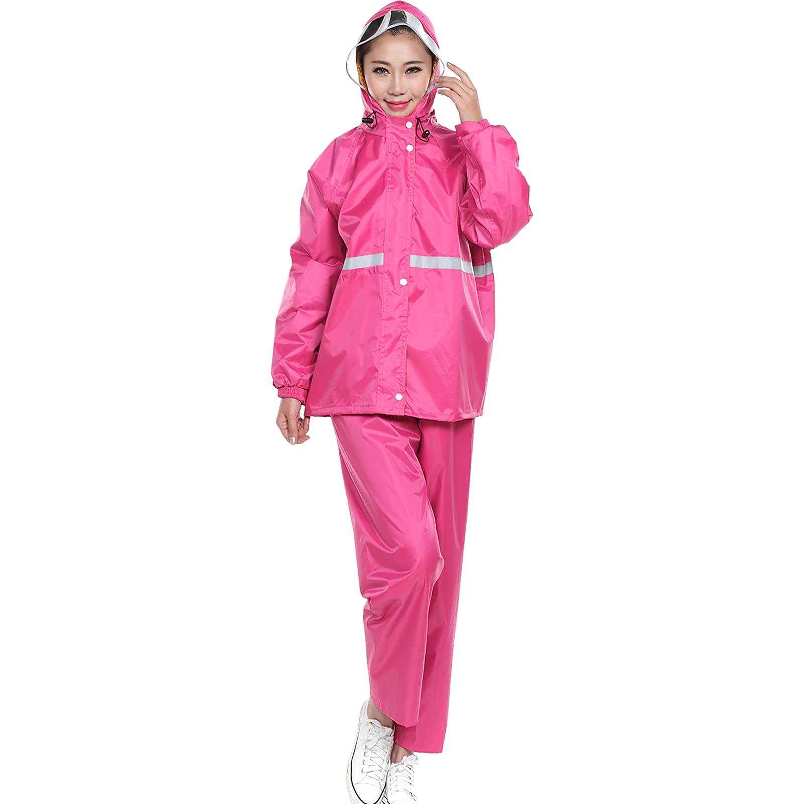 ANUFER Unisex-Erwachsene Regenanzug Jacke & Hose Wasserdichter Motorrad Regenmantel