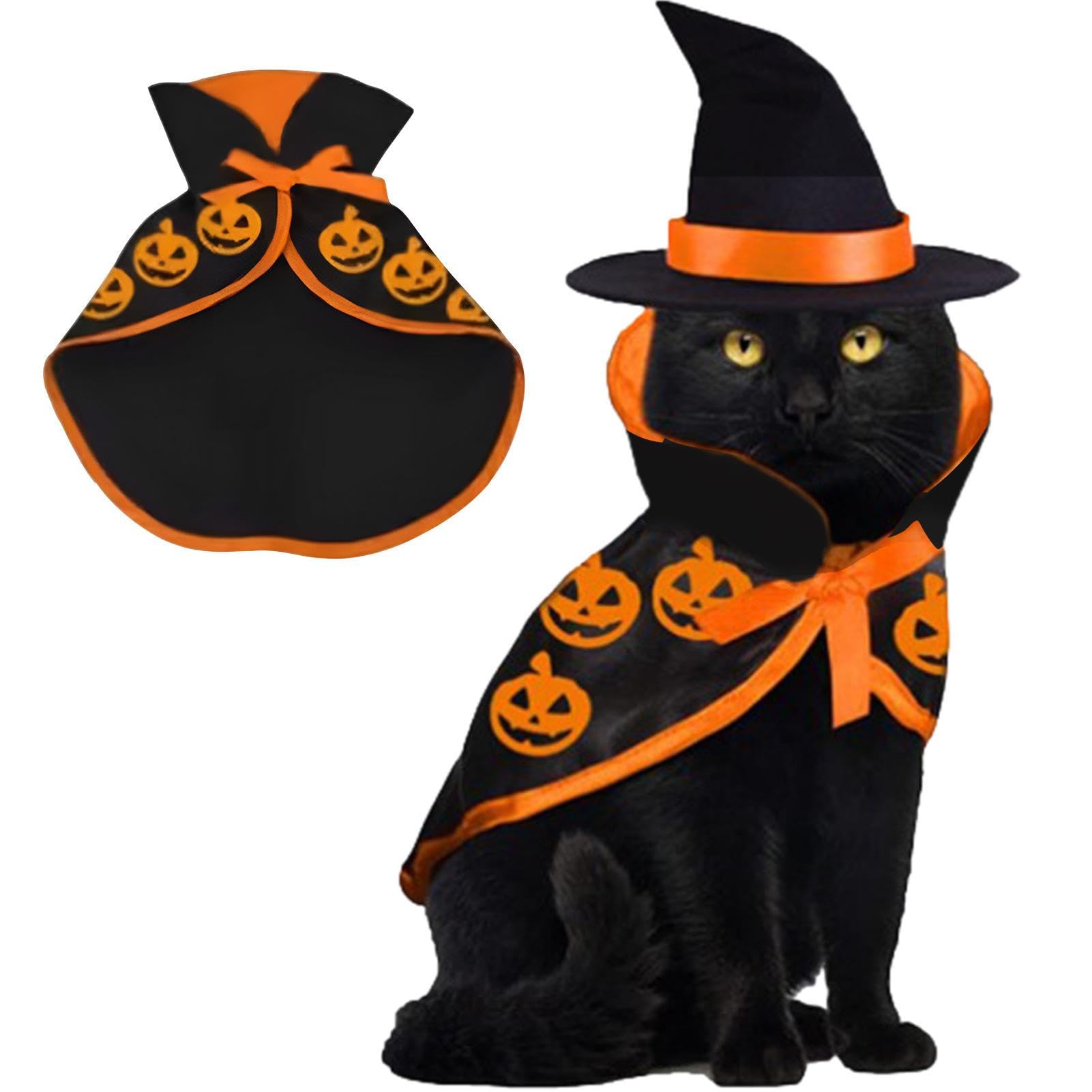 Halloween Dog Clothes,Kitten Cosplay Costumes - Dog Clothes Bat Coat Pattern Add Halloween Atmosphere Pumpkin for Rabbit