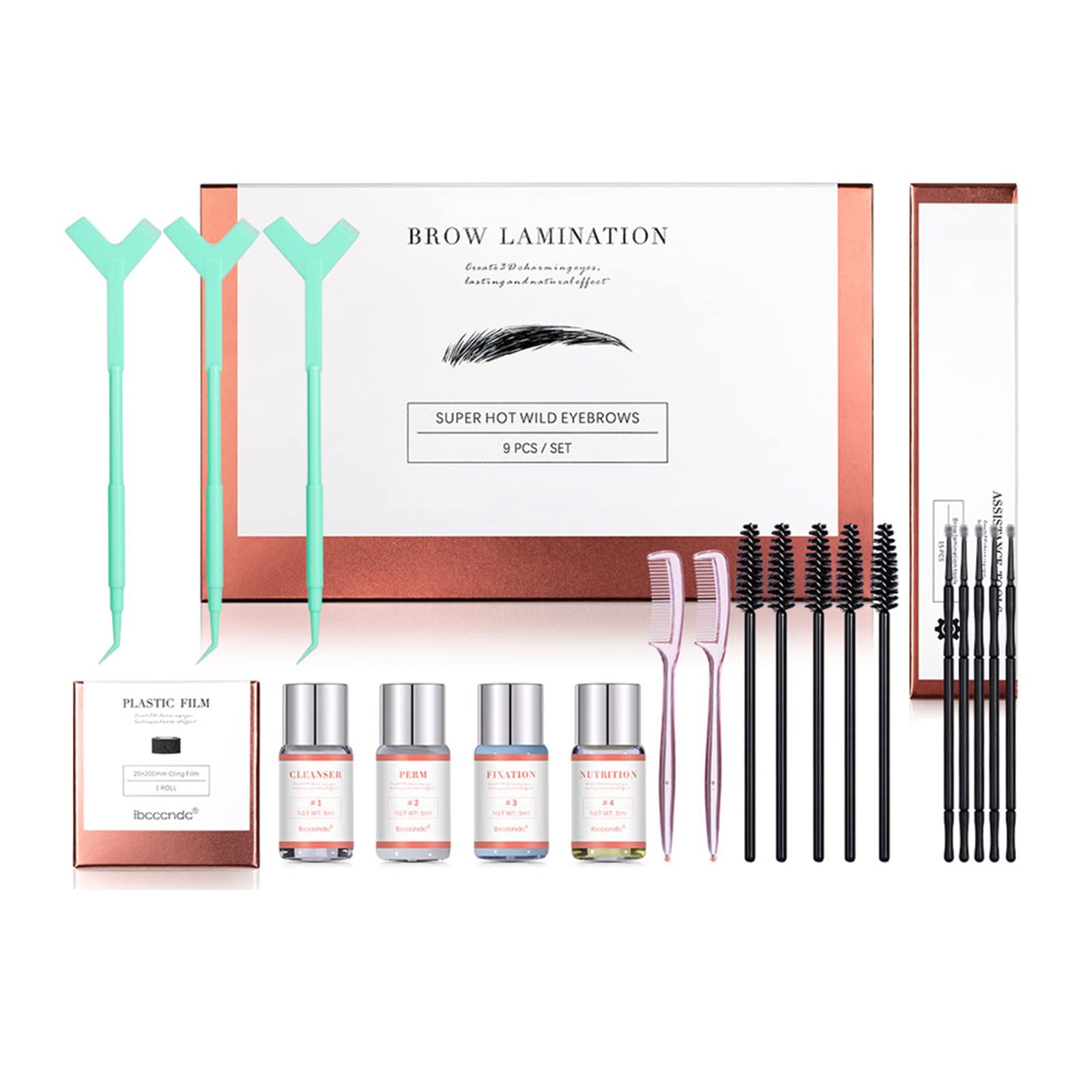 Kit de Laminación de Cejas, Kit pProfesional de Peinado de Levantamiento de Cejas DIY Para Cejas Más Completas y Desordenadas, Semipermanente Adecuado para Salón