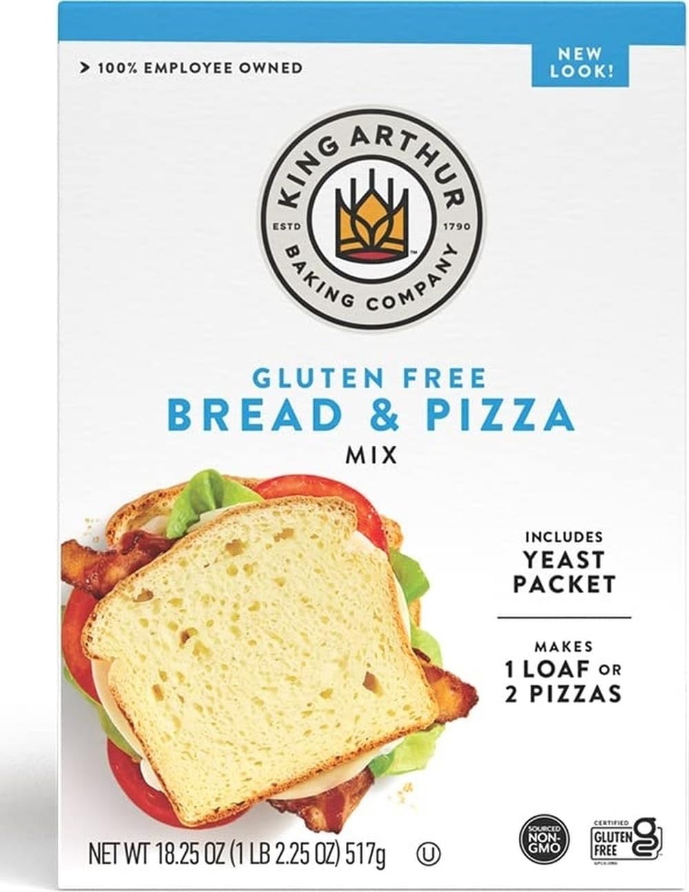 King Arthur, Glutenfreie Brot- und Pizza-Mischung, glutenfrei, gentechnikfrei, zertifiziert koscher, 517 ml