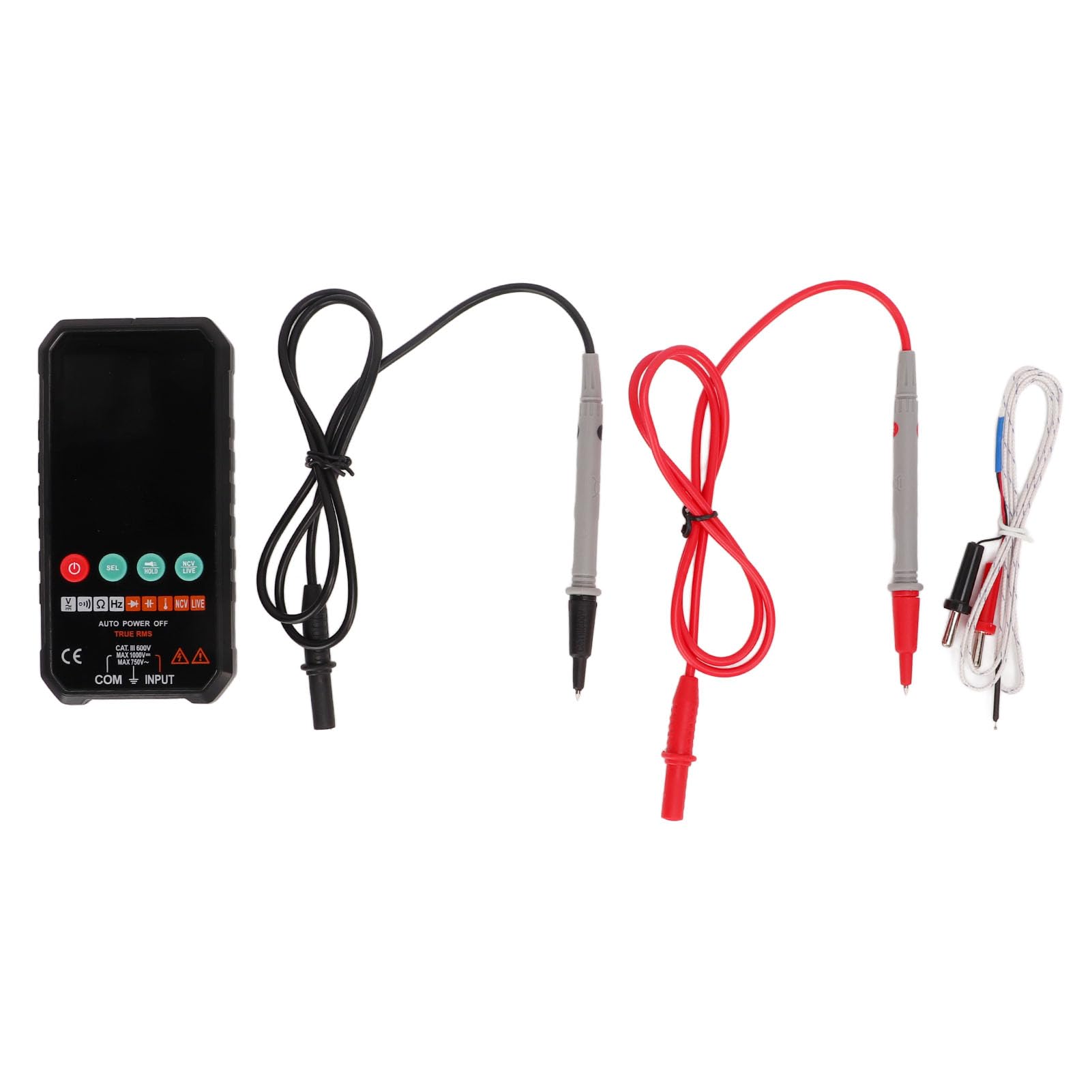 Multimètre numérique Identification automatique intelligente Écran haute définition Testeur de voltmètre électrique pour électricien Ingénieurs Techniciens Matériel PC 142x70x20mm