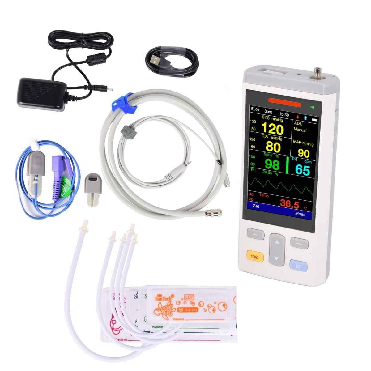 M3 Mini monitor veterinario de signos vitales de 3.5 pulgadas para gatos, perros y caballos