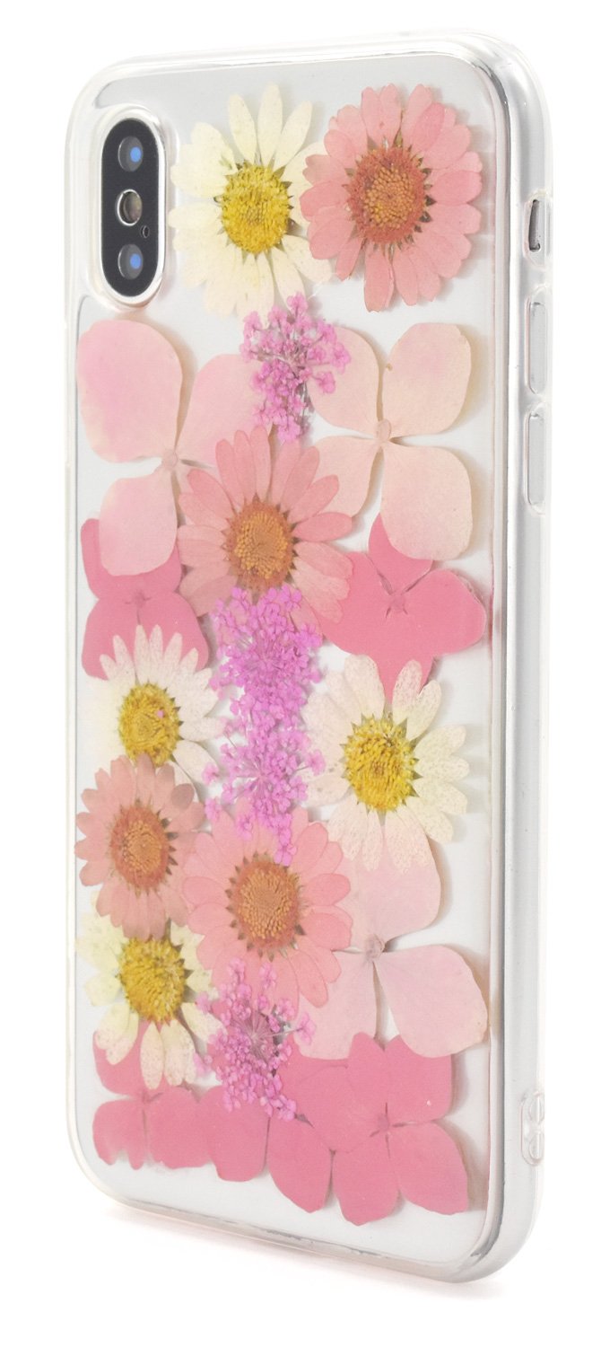 Amazon.co.jp: PLATA iPhone X/Xs ケース 押し花 フラワー 花 クリア  