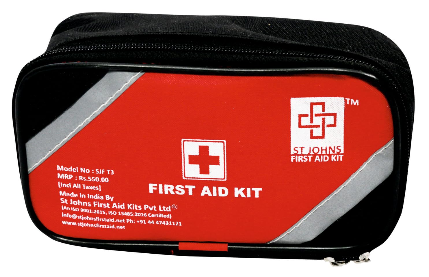 St Johns First Aid Kit, Travel Kit Medium, 62 Components, Nylon Pouch
