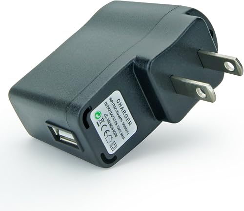 PRUNUS Cargador de radio dedicado con luz indicadora, para carga USB (negro)