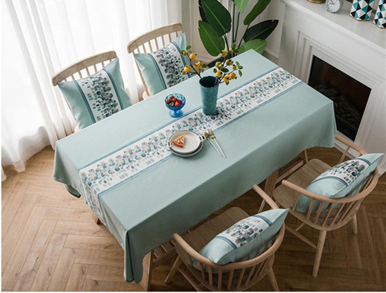 Fiore del ricamo Tovaglia di lino Decorativa Con Nappa Impermeabile Oilproof Addensare Rettangolare Wedding Dining Tea Table Cloth