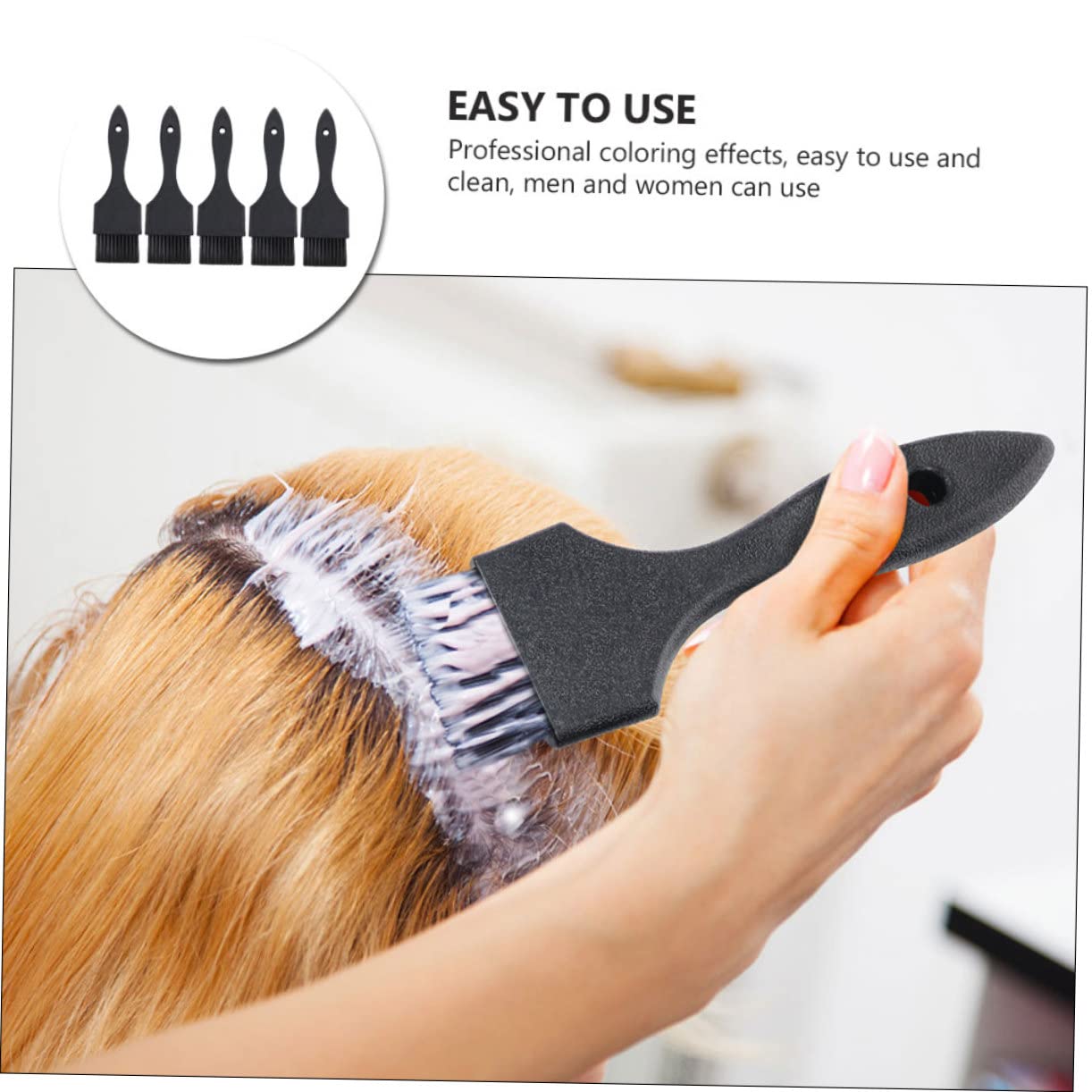TOVINANNA Self Dye Hair Tool Soft Bristles Hair Highlighting Brush for Tint Brush Comb Random Color
