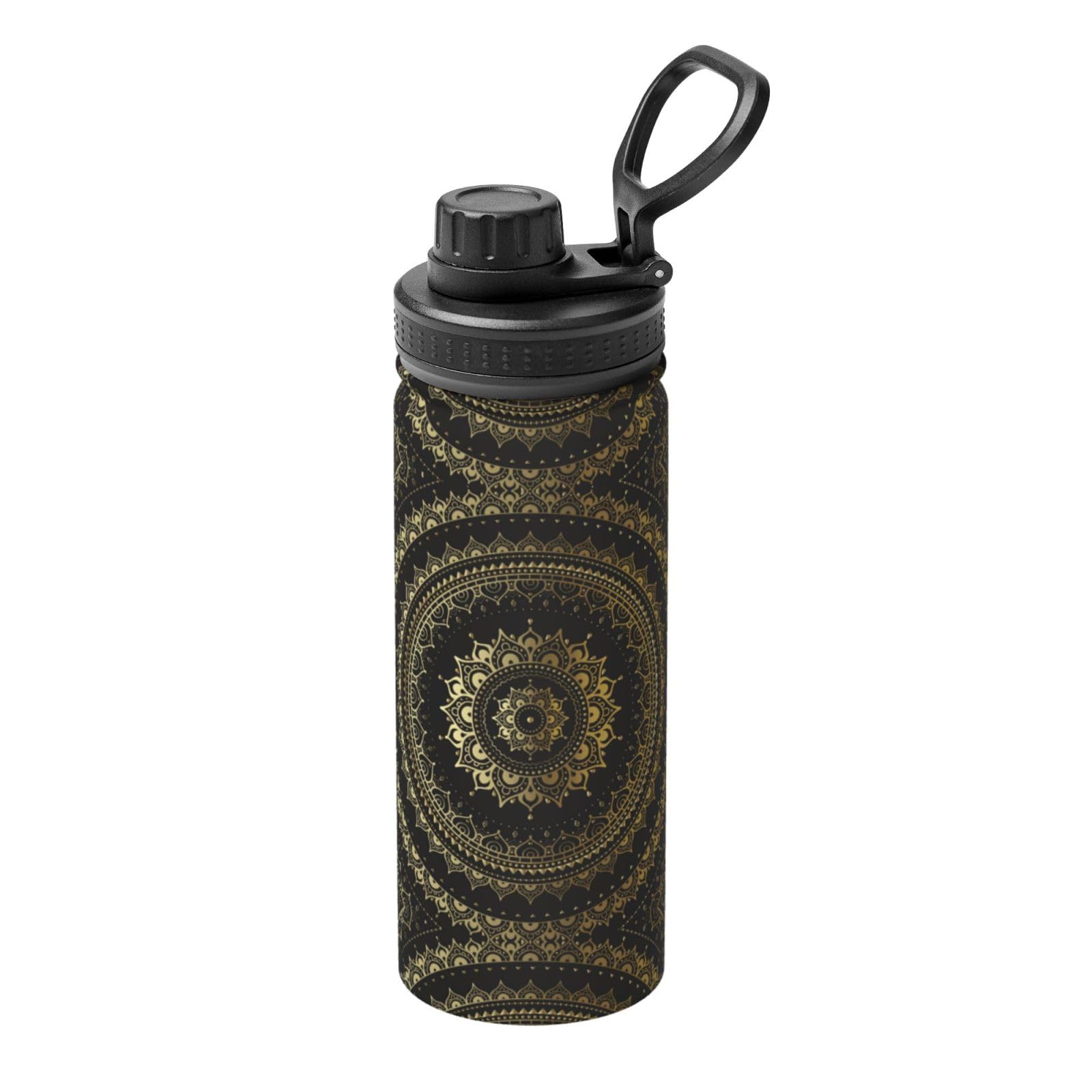Kfjghhl Insulated Stainless Circle Steel Water Bottle For Sport Gym Travel Leak Camping Hiking Hydration