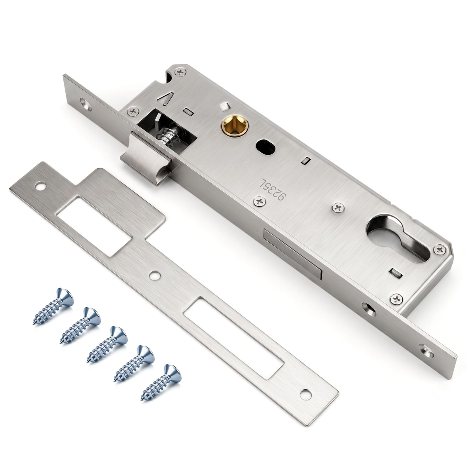 XZLUPUP 1Pcs 35mm 9235 Mortice Lock Stainless Steel Replacement