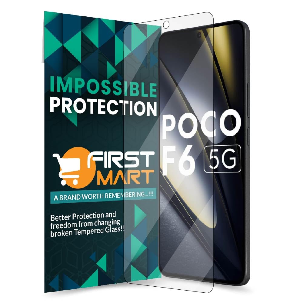 FIRST MART Screen Protector for Poco F6 5G - Impossible Fiber Case Friendly Screen Protection & Installation Kit (Crystal Clear) (B0D5CSCC47) Amazon Price History, Amazon Price Tracker