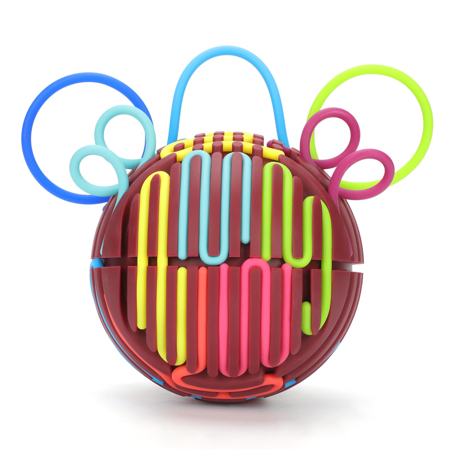 PushGoGo Silicone Sensory Activity Ball,Spherical Six-Sided Sensory Activity Board,Fidget Toy for Calming Stress, Anxiety