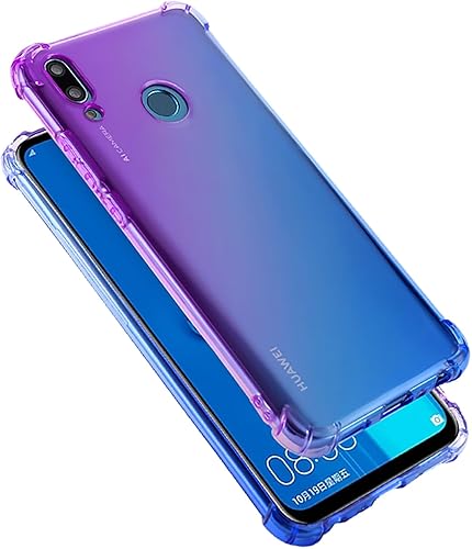 OEURVQO Funda transparente para Huawei Y9 2019, Enjoy 9 Plus JKM-LX1 con bonito diseño colorido degradado, funda delgada de TPU a prueba de golpes OEURVQO Funda transparente para Huawei Y9 2019, Enjoy 9 Plus JKM-LX1 con bonito diseño colorido degradado, funda delgada de TPU a prueba de golpes