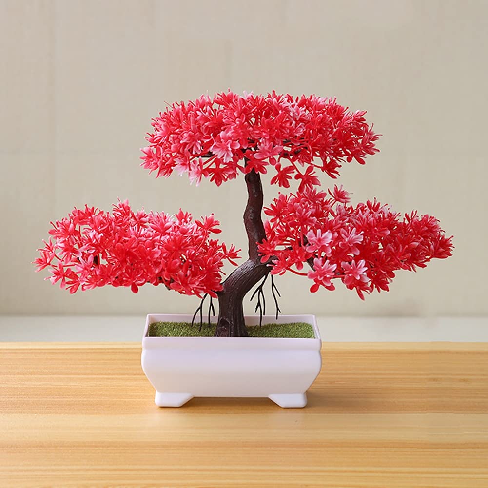 sztuczne kwiaty, Symulacja Rośliny Doniczkowej Sztuczny Kwiat Domowy Bonsai Drzewo Doniczkowe Roślina Fałszywy Doniczkowa Ozdoba