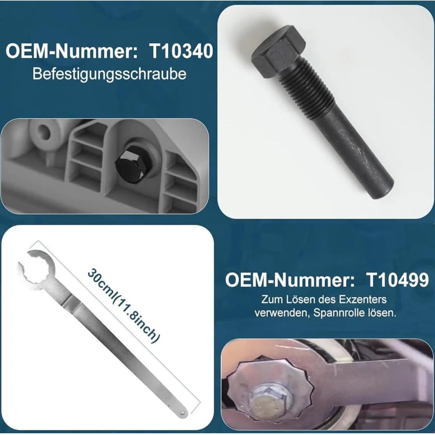 Zahnriemen Werkzeug Motor Einstellwerkzeug Satz für VAG EA211 1.4L, 1.4T, 1.6L, Zahnriemen Wechsel Werkzeug kompatibelmit VW/Audi A3 /Golf VII/Jetta/Skoda Octavia/Seat Leon