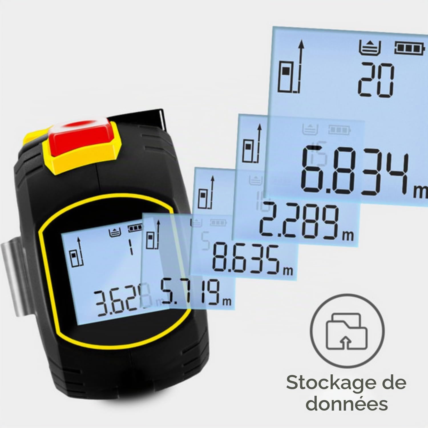 TROTEC Télémètre Laser BD8M - Mesure de Distance au Laser de 0,05 m à 40 m