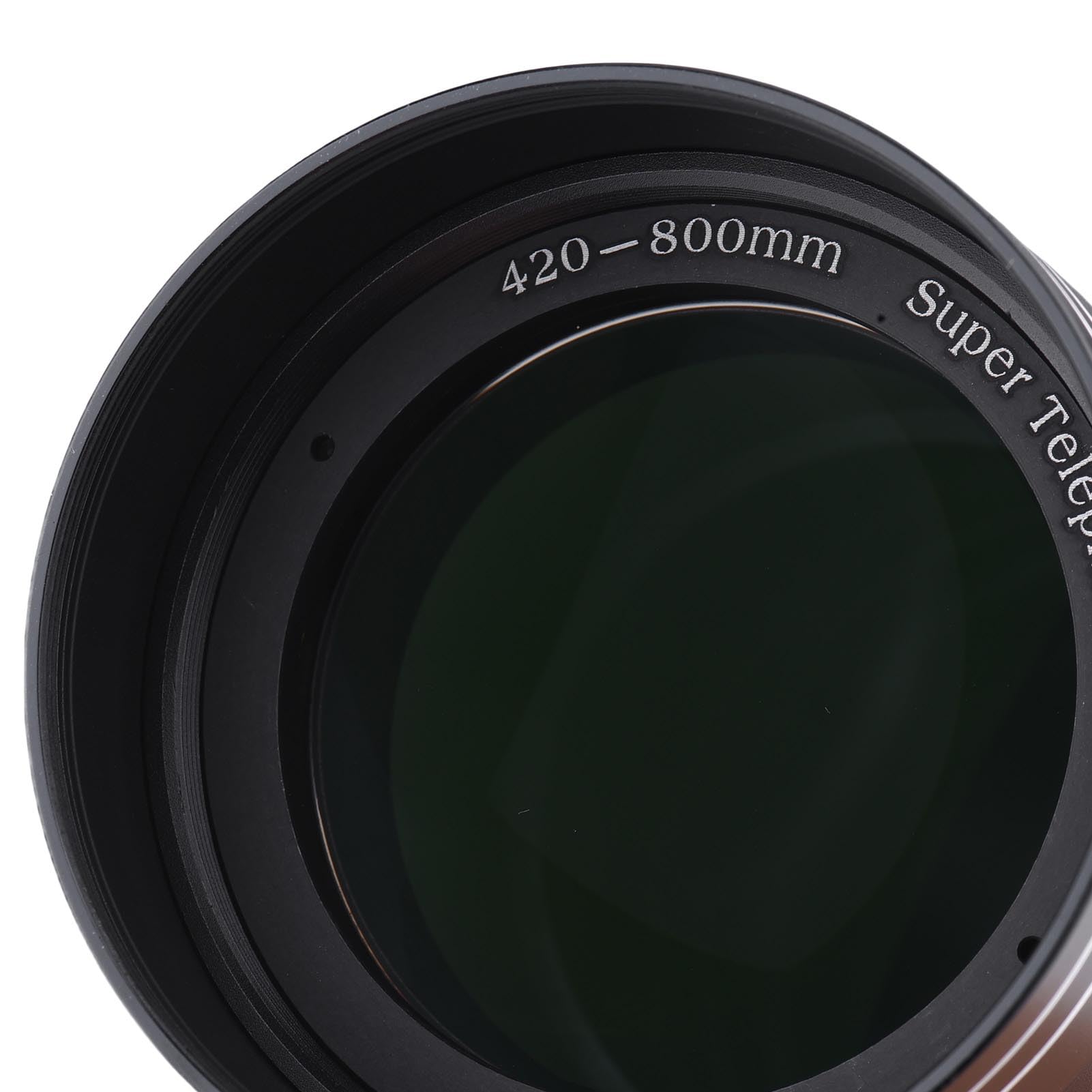 Andoer Objetivo de zoom para cámara MF F/8.3-16, 420-800 mm, montaje en T, universal, rosca 1/4, repuesto de superteleobjetivo completo compatible con cámaras EF/EF-S