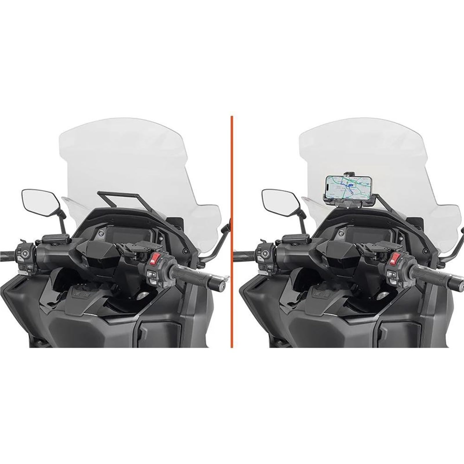Genérico Soporte para Placa De Navegación GPS Motocicleta para para Forza 750 / NSS750 2025-2026. Extensión para Manillar Teléfono Móvil Golpes Teléfono Soporte Placa