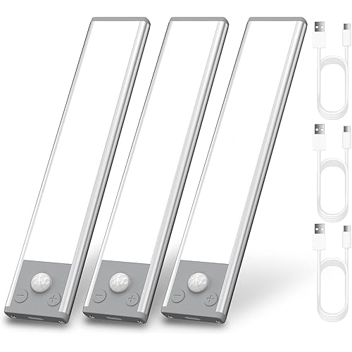 Led Under Kitchen Cabinet Lighting, USB Rechargeable Light Strip for Kitchen, Wireless Magnetic Cabinet Lights Motion Sensor, Closet Light Dimmable Wardrobe Counter Drawer Pantry
