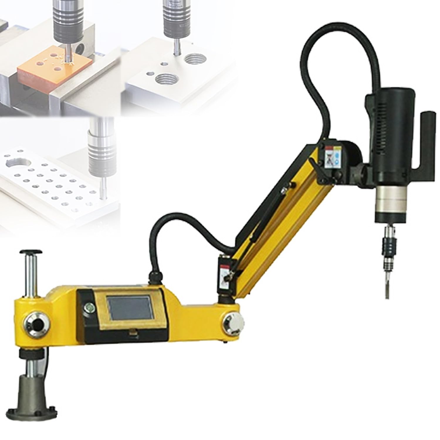 Maschiatrice Elettrica Braccio Flessibile M3-M16 Con 8 Pinze per Maschiatura,Filettatura,312 Giri/Min,Raggio di Lavoro 1000mm,Per Produzione Macchinari,Stampi E Altri Settori