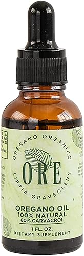 ORE Gotas de aceite de orégano mexicano de 1 onza  80% Carvacrol  Extracto de hierbas silvestres para apoyo inmunológico y respiratorio  Suplemento