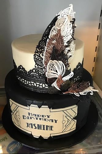 Miniatura 9 de Anyana Damasco 20 pulgadas impresión de azúcar vestido de silicona damasco Fondant impresión mat repetir hoja de roble estampado Mat textura textura