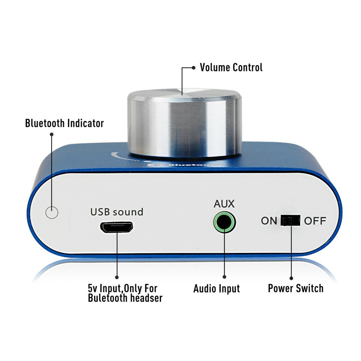 DollaTek TPA3110 30W * 2 Dos canales mini estéreo de audio inalámbrico Bluetooth Amplificador de Señal Digital Power Amp para Tablet PC Portátiles Smartphone ect - Azul