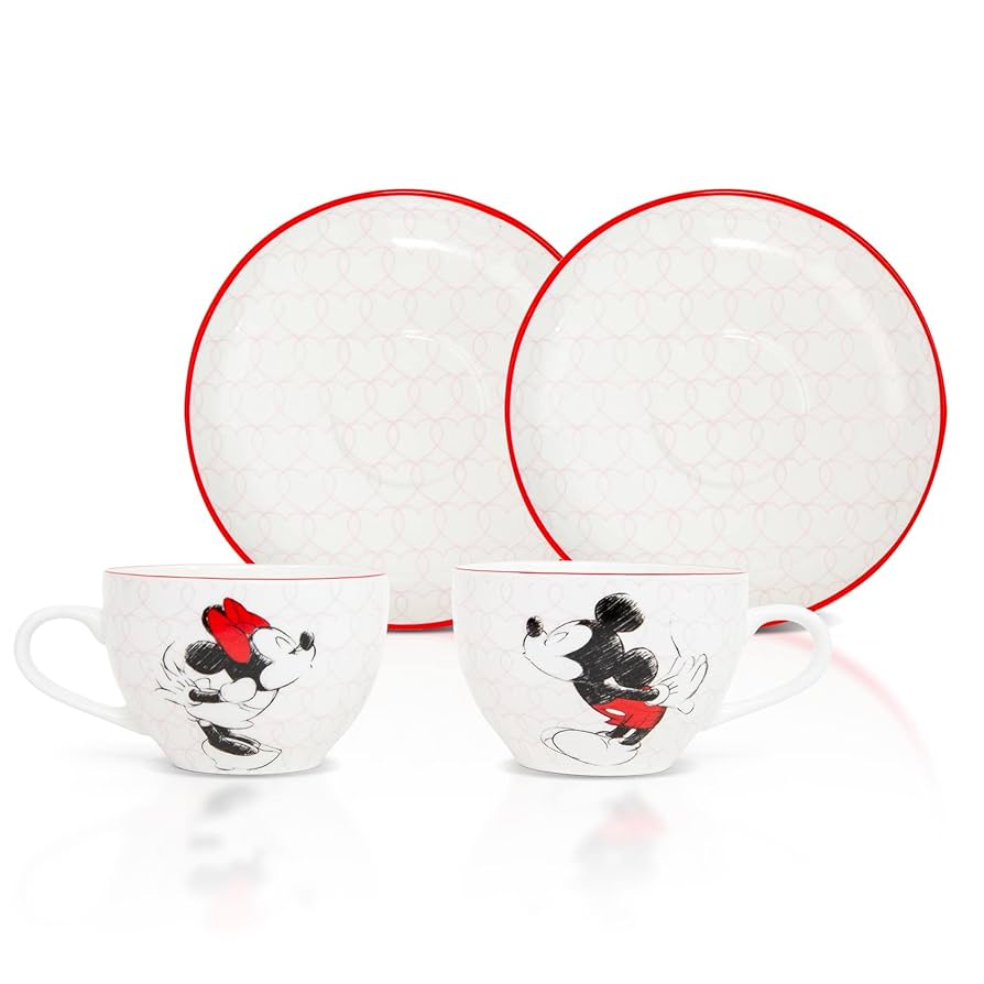 Disney - かわいいとみきん Amazon.com | Disney Mickey and Minnie Bone China Teacup and