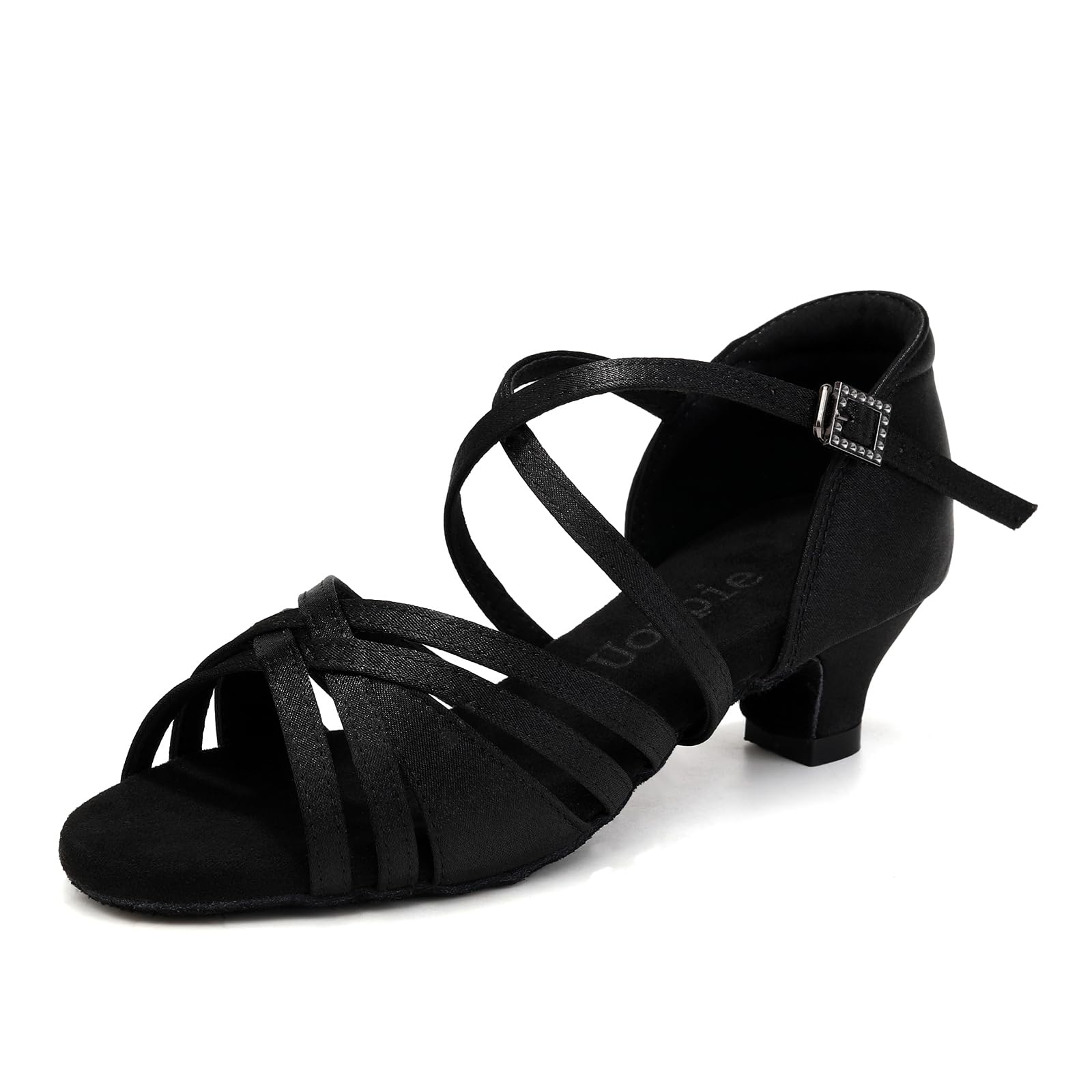 Chaussures de Danse Fille Latine Salsa Tango Professionnel Pratique Chaussure de Danse 4cm Talon