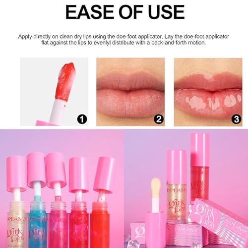 Miescher Jelly Cooling Hydrating Non-Sticky Lip Oil, Plumping Moisturizing Lip Gloss thumb #8