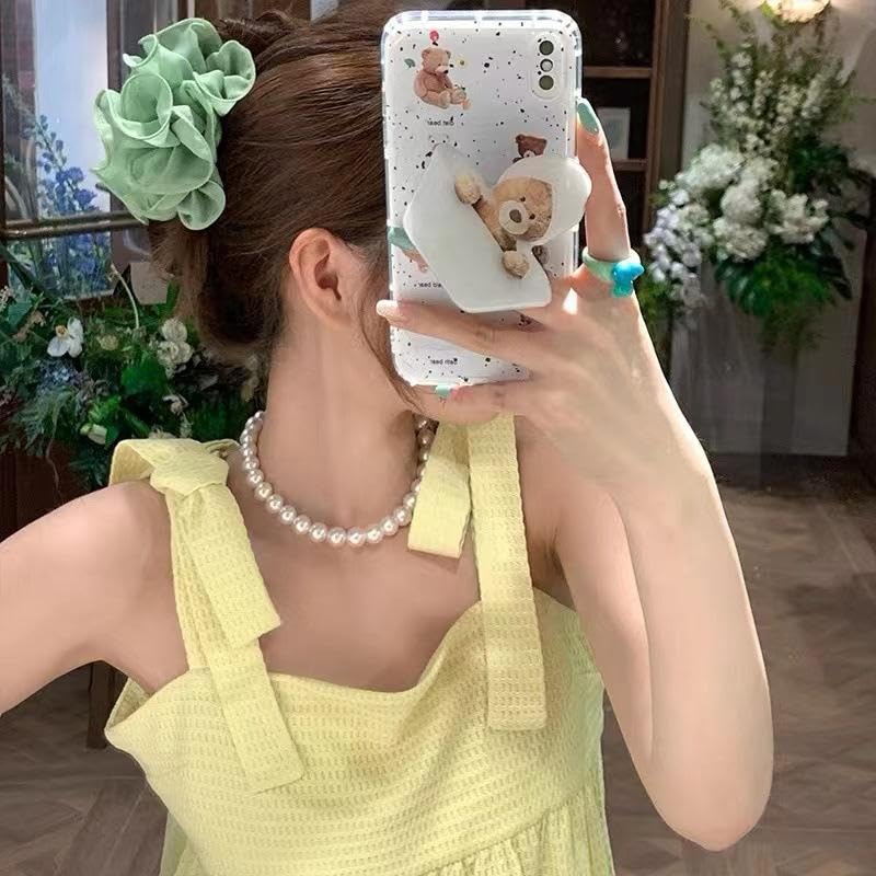 Image of El Regalo 1pc Bohemian Large Flower Hair Claw Clip for Women & Girls - Elegant Multi-Layer Floral Shark Clip, Strong Grip Updo Accessory for Festive, Wedding, Party & Regular Use (Green)