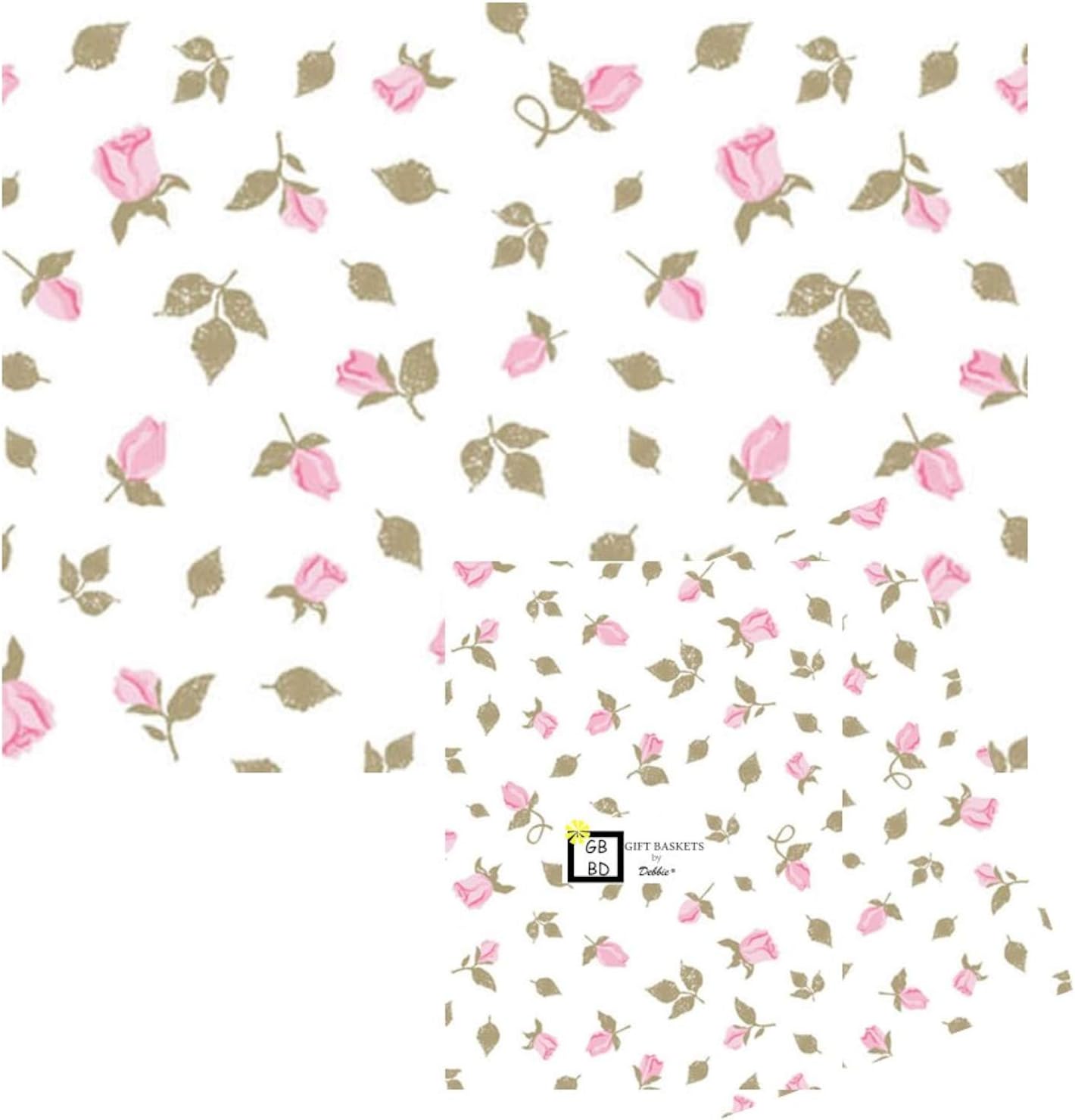 Tissue Paper with Designs - Floral Tissue Paper for Gift Wrapping 24 Decorative Sheets 20" x 30" (Cottage Rose)