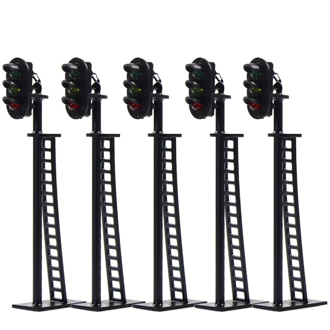 Buy Evemodel Jtd04 5Pcs Model Railway 3Light Block Signals G/Y/R Ho