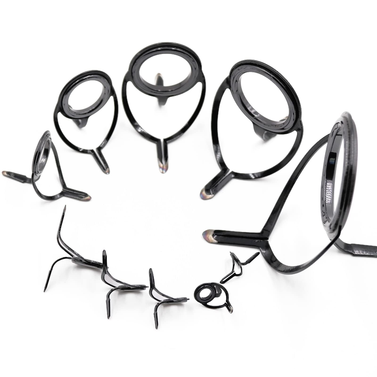 9KM DWLIFE Kit di ricambio per canne da pesca in acciaio INOX 100 pezzi 120 pezzi Large 120pcs