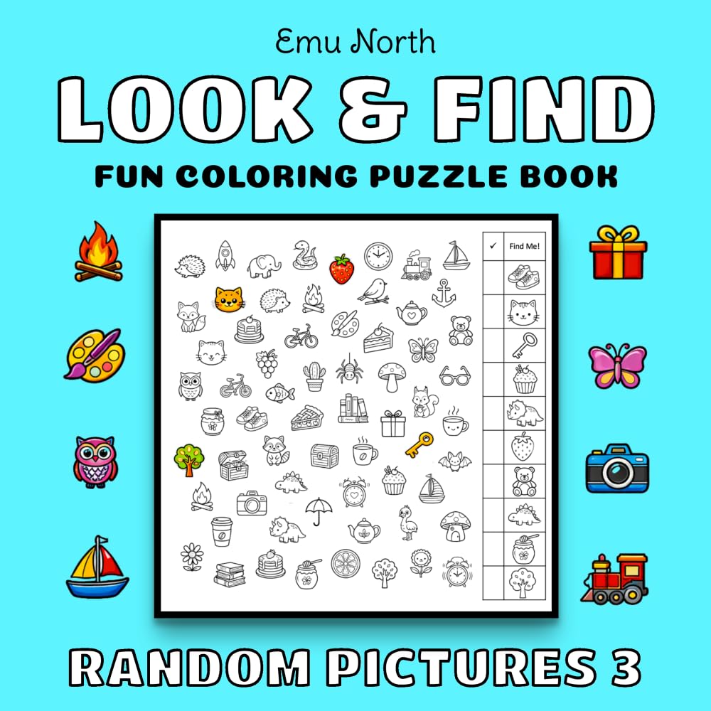 Look and Find: Random Pictures 3 - Fun Coloring Puzzle Book [USA] (Look and Find Books)