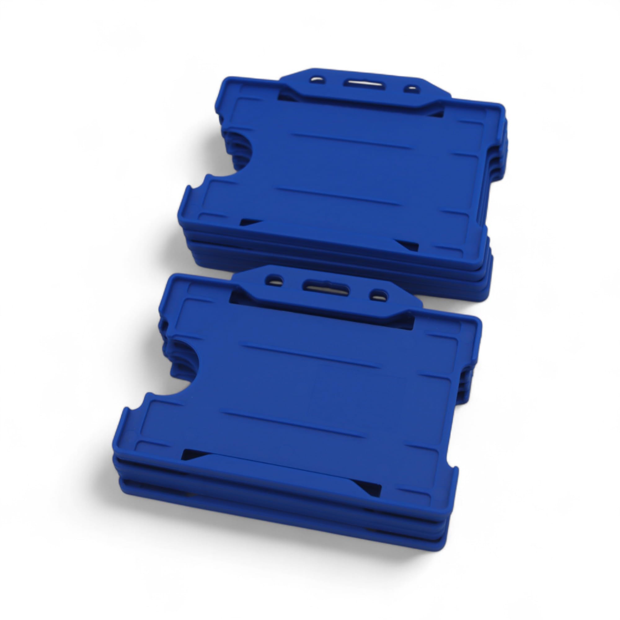 ALG ID Cards - Single Sided Rigid ID Identity Card Pass Badge Holder (Landscape) (86mm x 54mm CR80) - 10 Pack (Royal Blue)