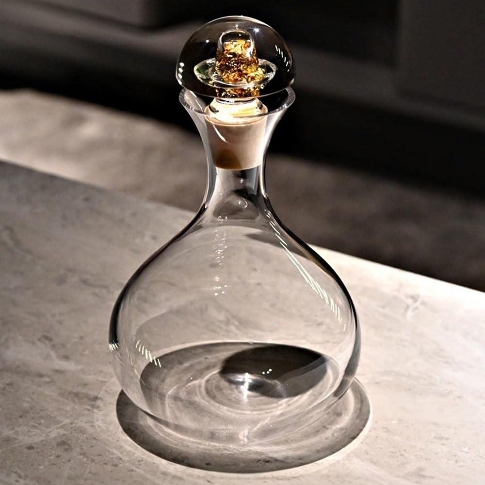 Decantador de vino Jarra decantadora de cristal 1000 ml con tapón, ideal for cenas en casa y como regalo Accesorios para vino
