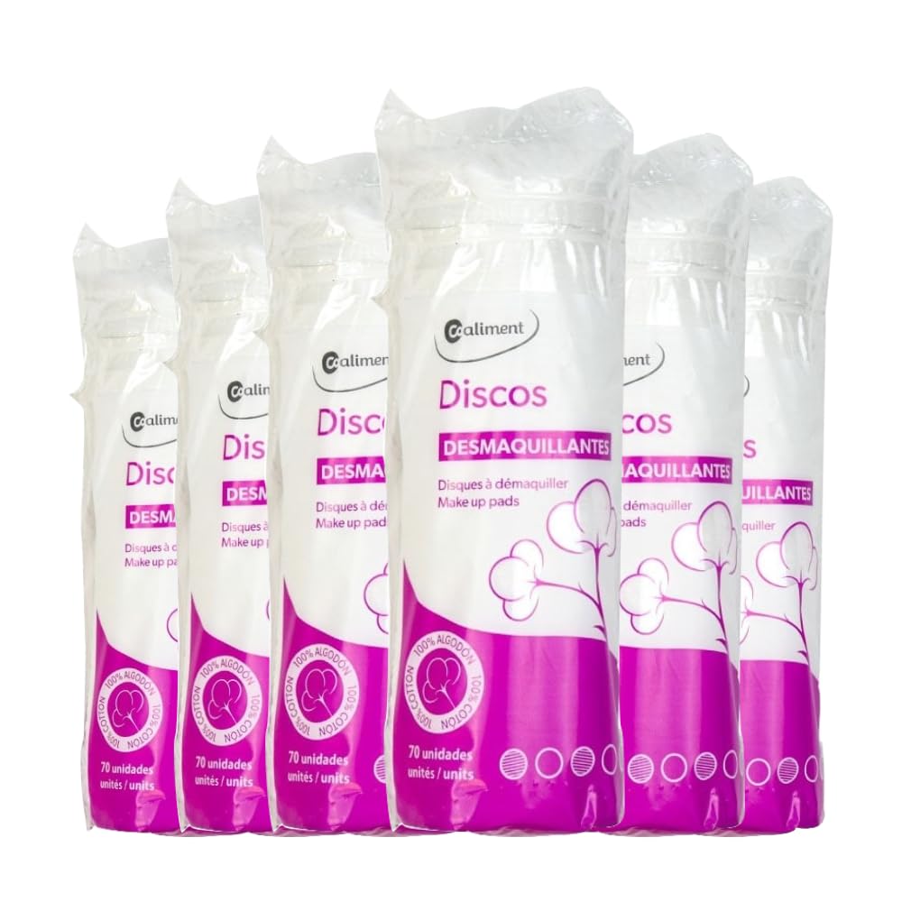 Discos desmaquillantes de algodón Coaliment 70 discos x 6 paquetes