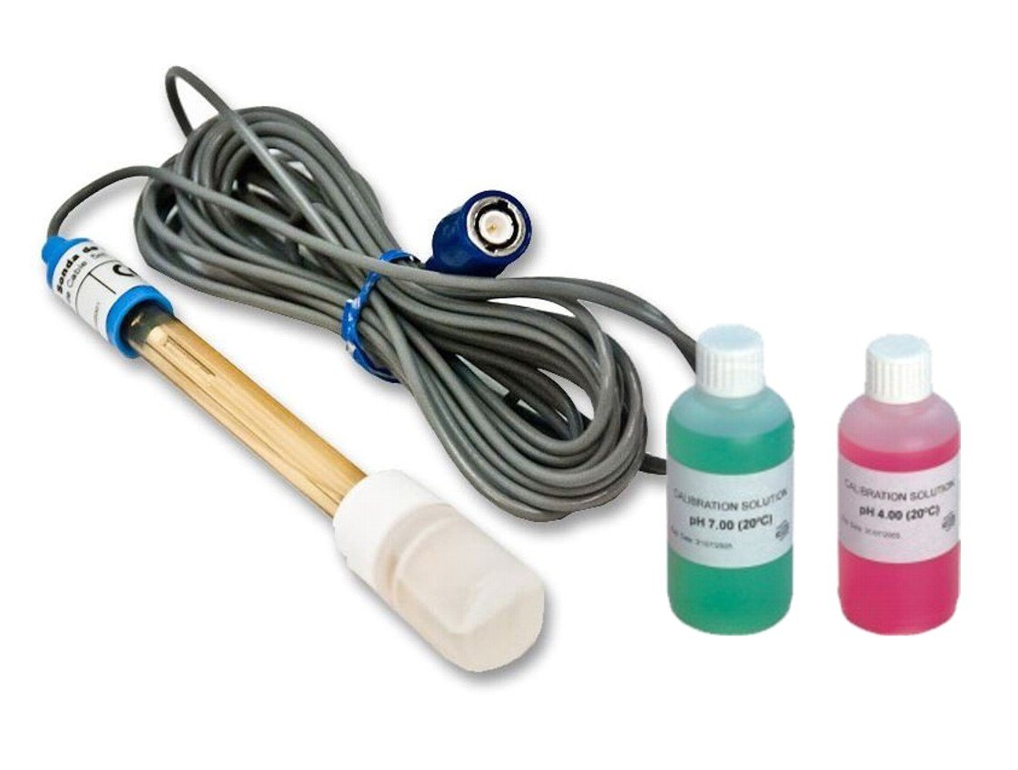 ELECTRODO PH CON SOLUCIONES DE CALIBRACIÓN